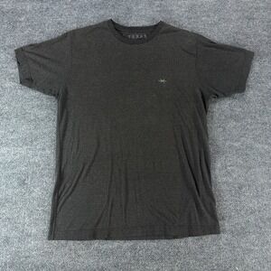 Texas Standard Mens T-Shirt Large Charcoal Gray Barbed Wire Logo Crewneck Tee